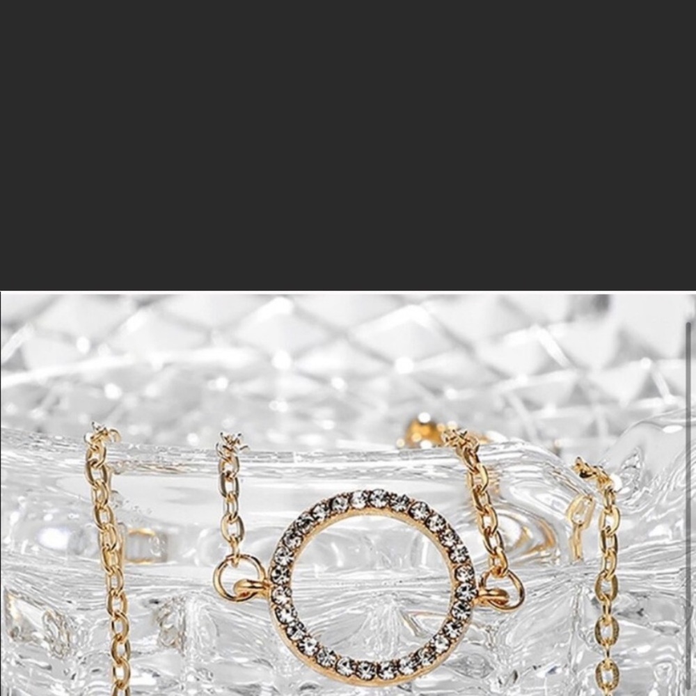 Beautiful gold bracelet with circular design